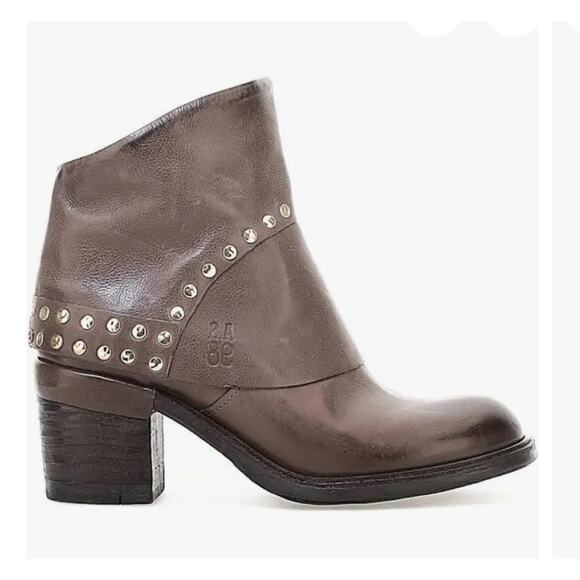A.S. 98 Jonas Studded Ankle Boots In Fango Rock 40 - Picture 1 of 4